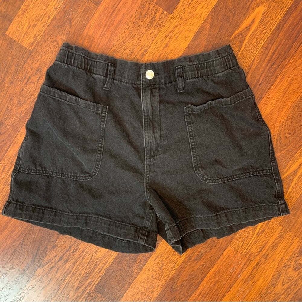 Mango Black High Waist Women Shorts